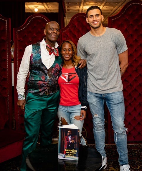 Erika Sykes with Abdul Nader and Dapper Dan