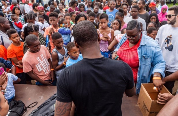 Dion Waiters at a community event