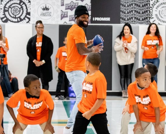 Jarvis Landry visiting the I Promise School