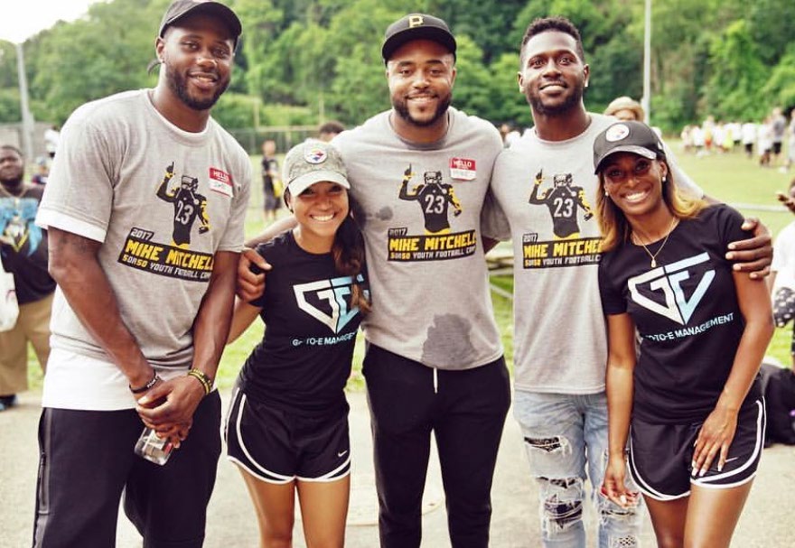 Erika and the team at Mike Mitchell’s youth football camp